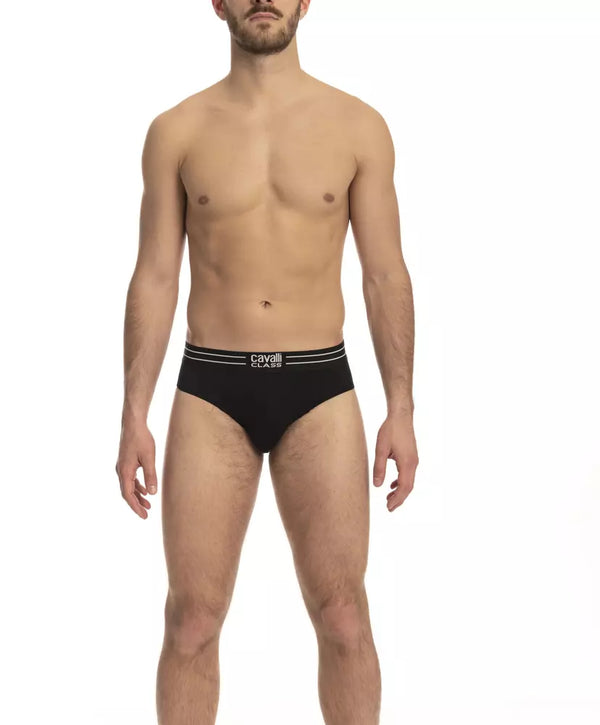 Cavalli Class Cotton Blend Logo Wistand Briefs