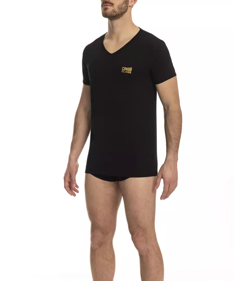 Sleek V-Cinco LOGO TEE en negro