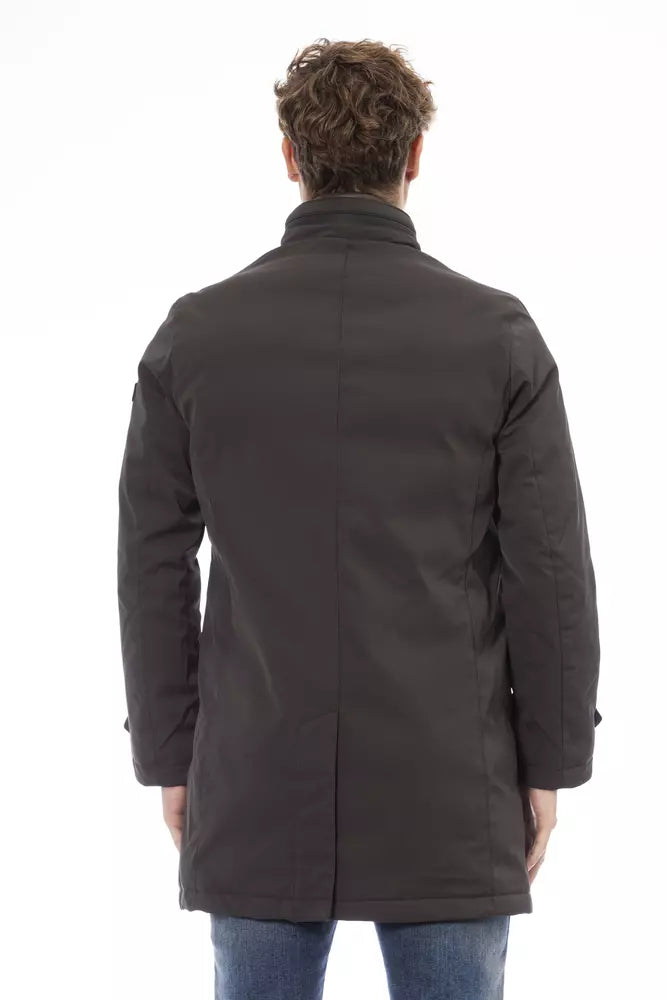 Jacket dapper zip et bouton marron