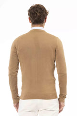 Maglione modale modale a V Beige