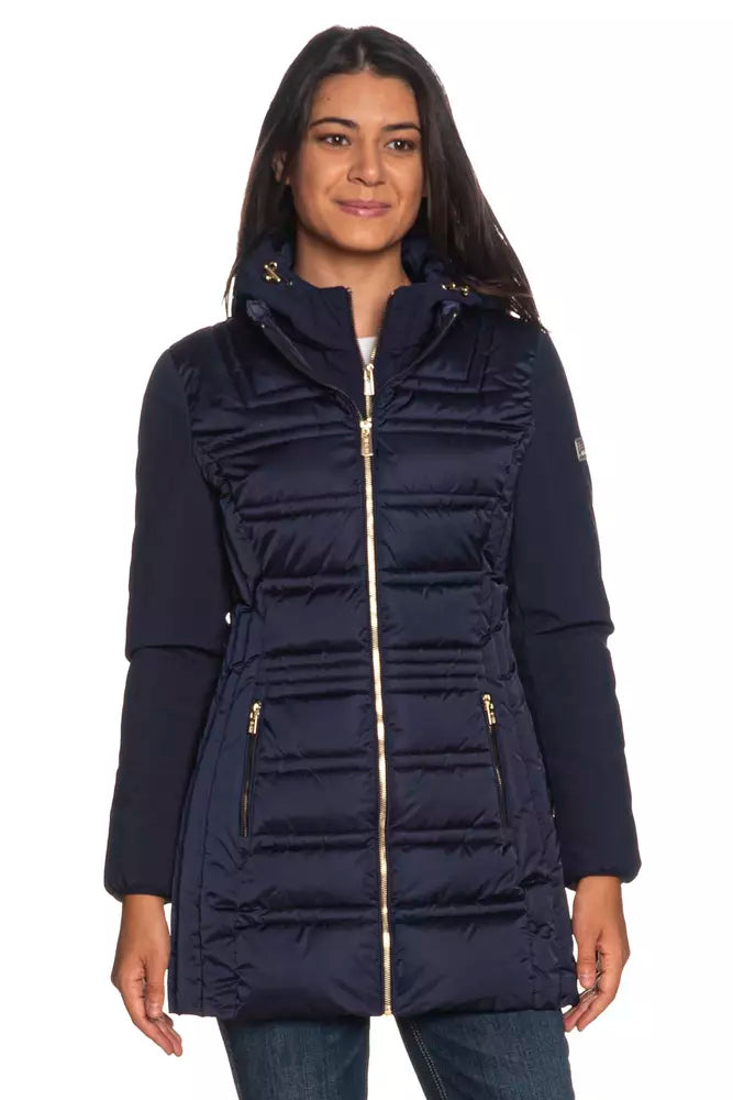 Blue Polyester Women's Jacket