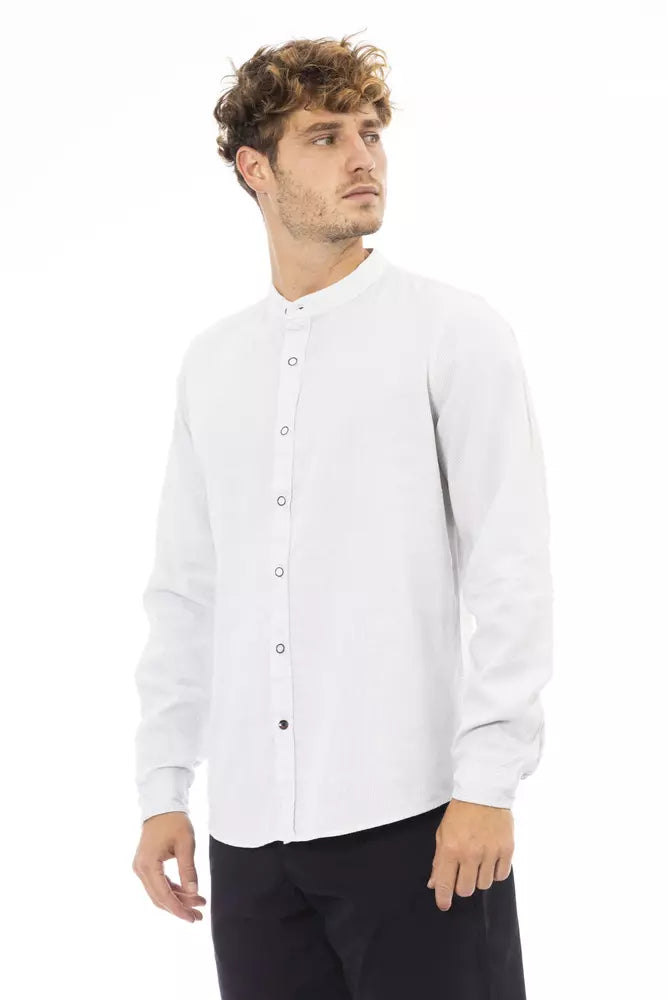 Elegante camicia da uomo del colletto mandarino