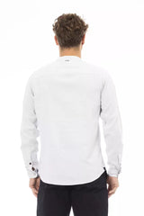 Camisa de cuello de collar de mandarín elegante