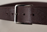 Ceinture en cuir brun foncé élégant