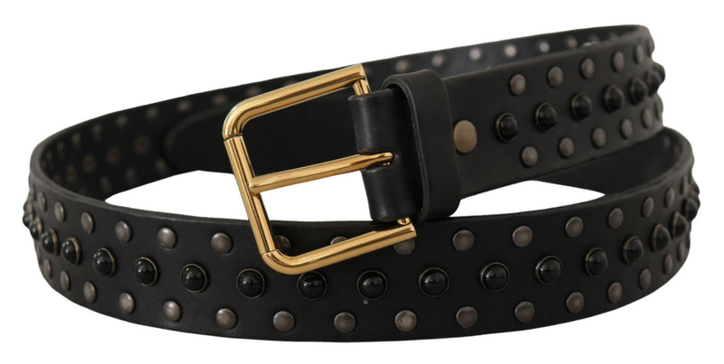 Ceinture en cuir élégante avec boucle gravée au logo