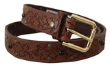 Elegant Leather Belt with Metal Buckle