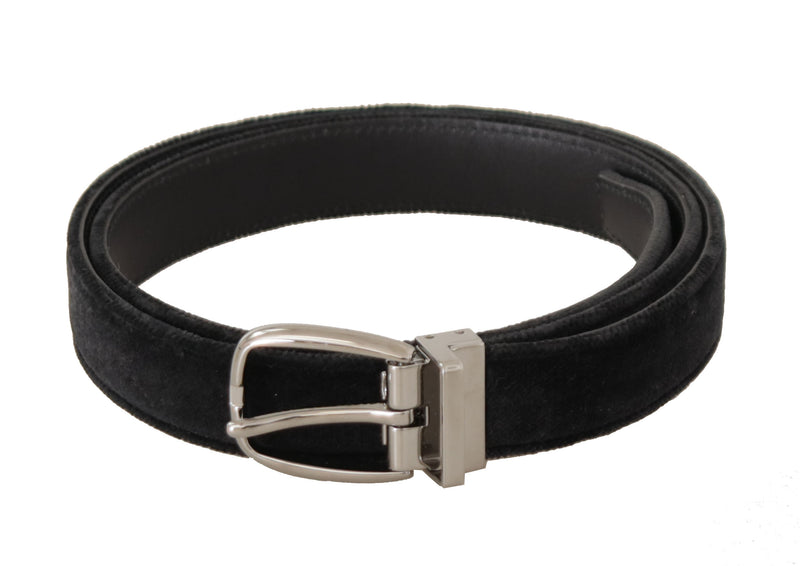 Ceinture de concepteur en velours élégant avec boucle gravée au logo