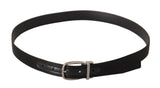 Ceinture en cuir en soie élégante avec boucle de logo