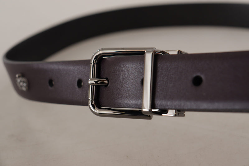 Ceinture en cuir brun foncé élégant