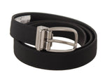 Ceinture de créateurs en cuir noir élégant