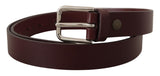 Ceinture en cuir luxe marron avec boucle en métal