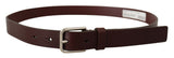 Ceinture en cuir luxe marron avec boucle en métal