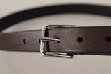 Ceinture en cuir élégante avec boucle en métal