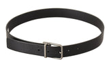 Ceinture en cuir noir élégant avec boucle en métal