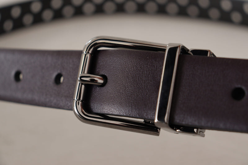 Elegant Dark Purple Leather Belt