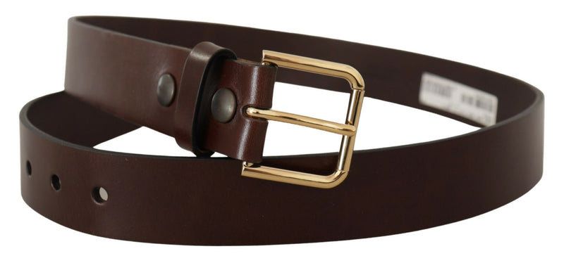 Ceinture en cuir noir élégant avec boucle en métal