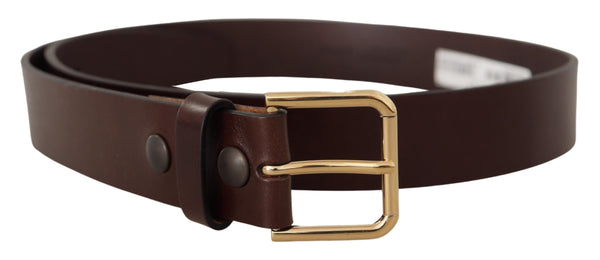 Ceinture en cuir noir élégant avec boucle en métal