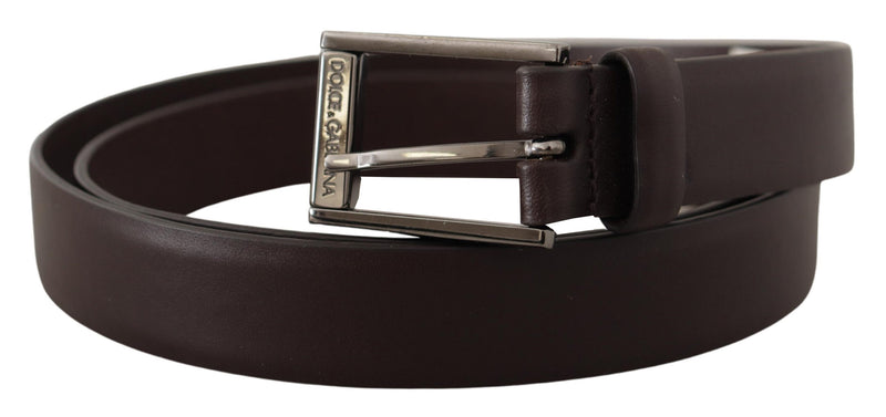 Ceinture en cuir brun foncé élégant