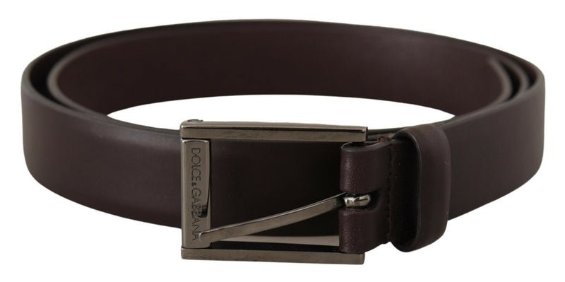 Ceinture en cuir brun foncé élégant