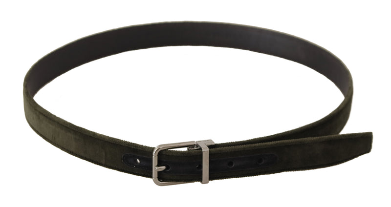 Ceinture verte en cuir en velours élégant