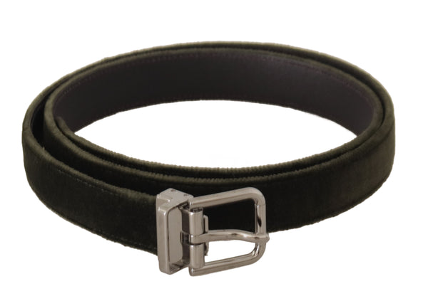 Ceinture verte en cuir en velours élégant