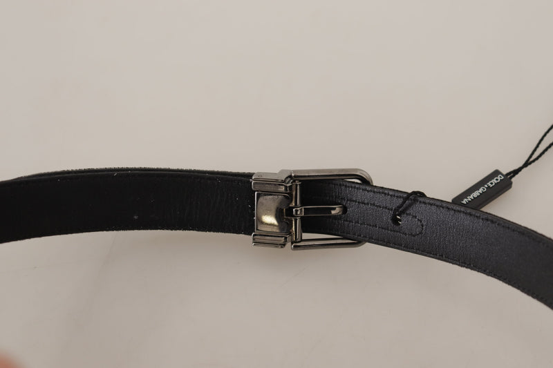 Ceinture D&G en cuir en coton noir élégant