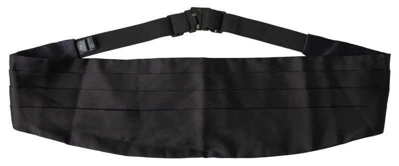 Elegante seta nera Cummerbund