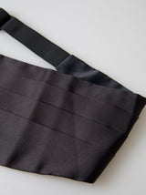 Elegante seta nera Cummerbund