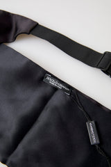 Elegante seta nera Cummerbund