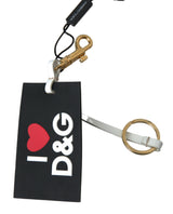 Chic Black και Gold Designer Keychain