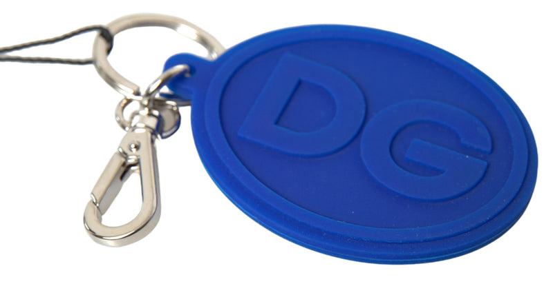 Chic Brass and Rubber Logo Keychain