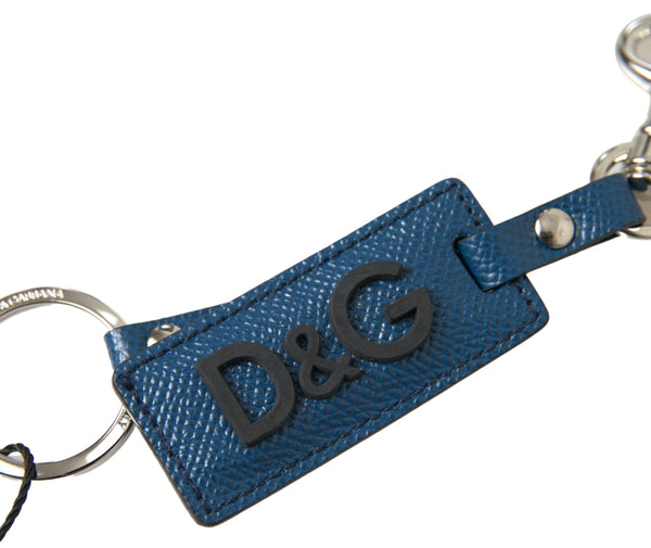 Elegant Blue Leatherchain avec des accents en argent