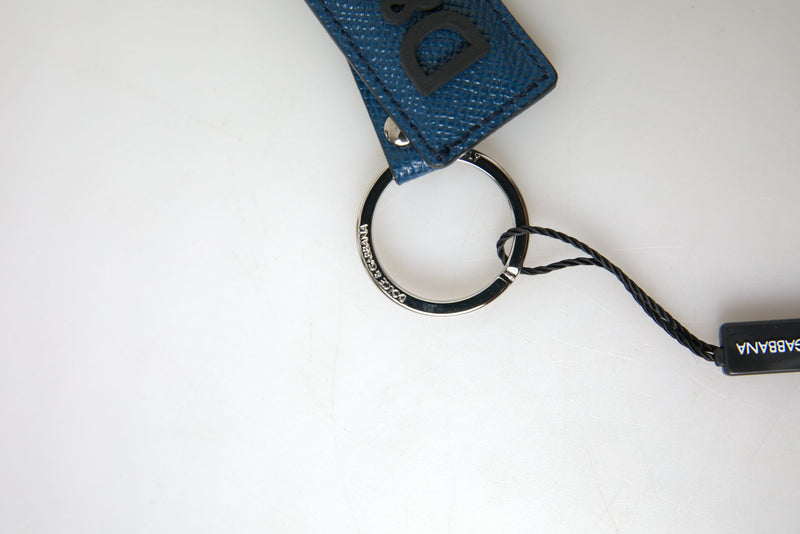 Elegant Blue Leatherchain avec des accents en argent