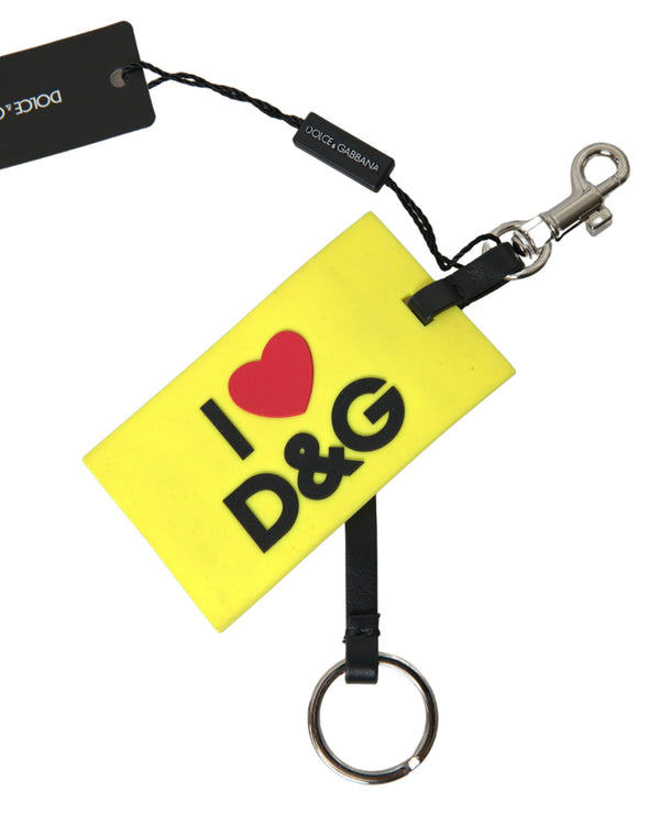 Chic Giallo Keyring con hardware logo