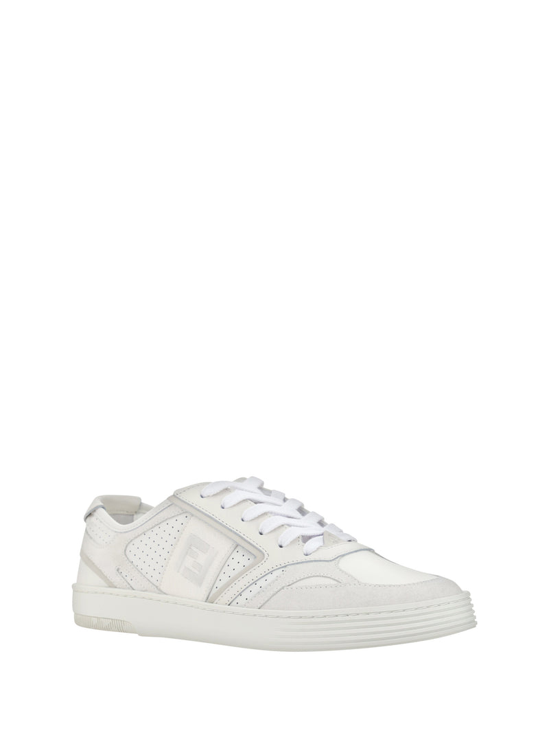 Eleganti sneaker in pelle di vitello bassa in bianco in bianco