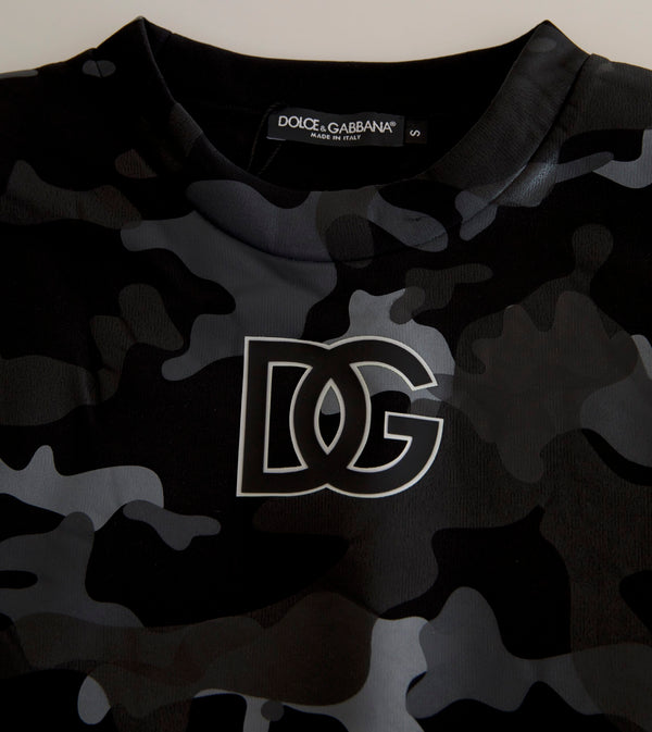 Élégant pull de pull de camouflage noir