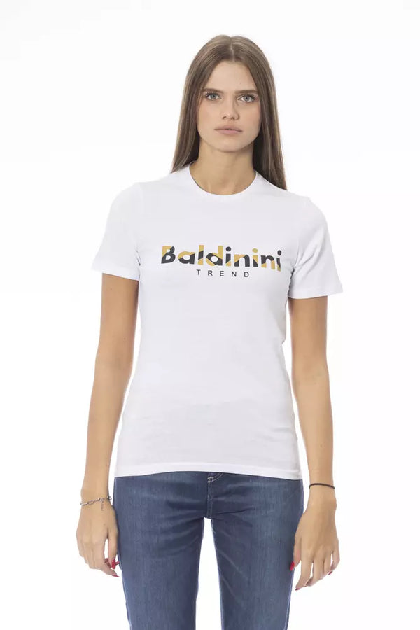 T-shirt à l'équipe de coton blanc croustillant