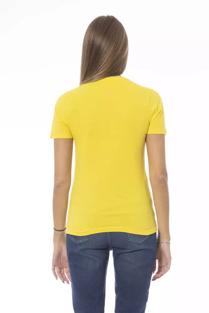 Sunshine Yellow Trew Cuel Tee con estampado de diseñador