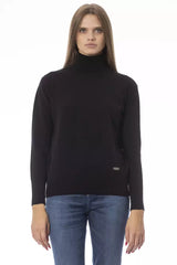 Elegante maglione a dolcevita in miscela di Luxe Wool-Cashmere