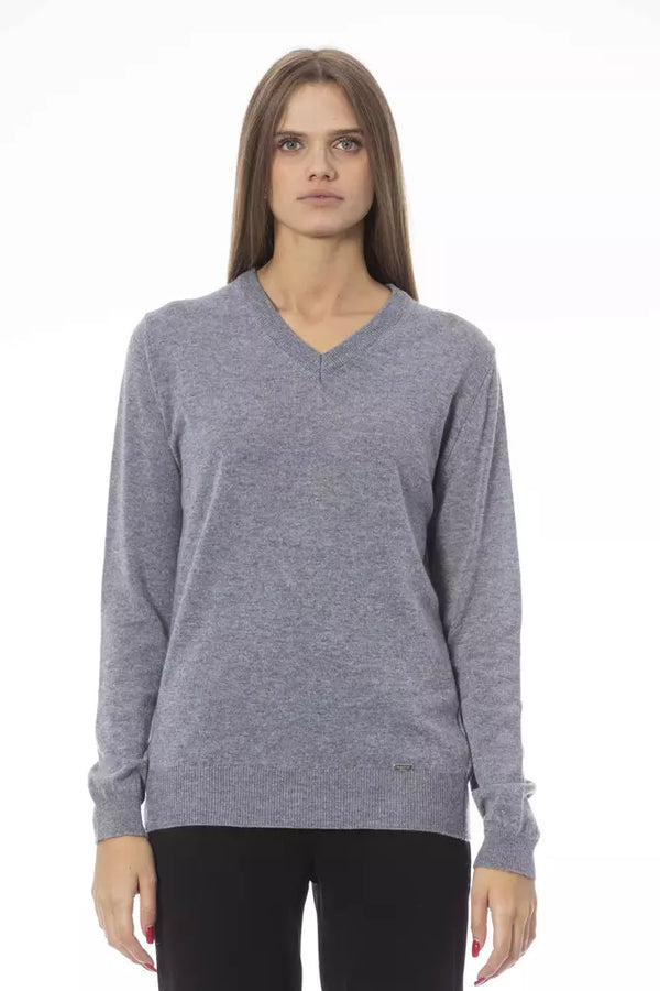 Maglione di miscela cashmere chic-a V-Neck Cashmere