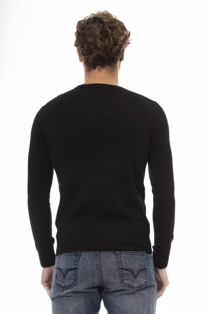 Eleganter Crew-Hals-Wollpullover