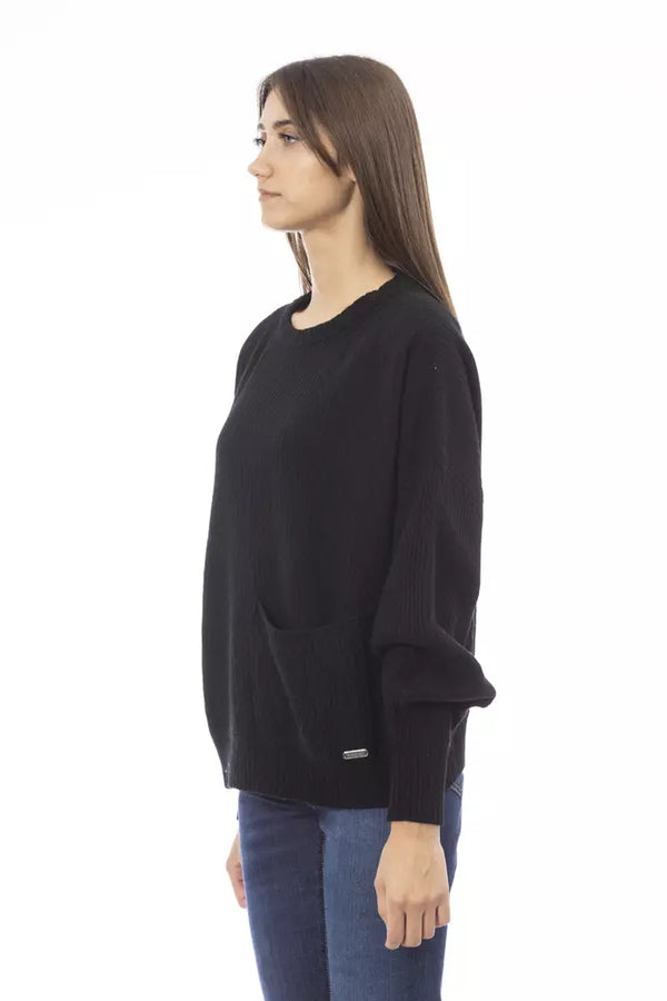 Schicke monogrammierte Crew -Nackenpullover