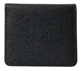 Elegante portafoglio borsetta per monete bifold in pelle