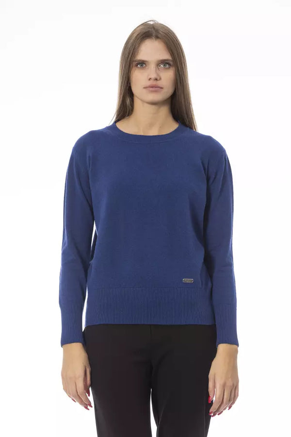 Elegante maglione a collo dell'equipaggio nella miscela di Luxe Wool-Cashmere