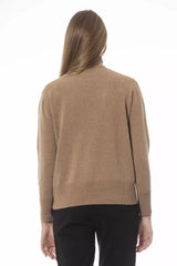 Maglione chic beige lana-cashmere dolcezza