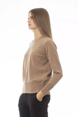 Raffinierter beige Crew Neck -Pullover