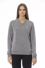 Gray Wool Women Sweater