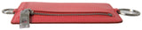 Elegant Red Leather Lanyard Card Holder