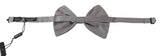 Elegant Silver Gray Silk Bow Tie