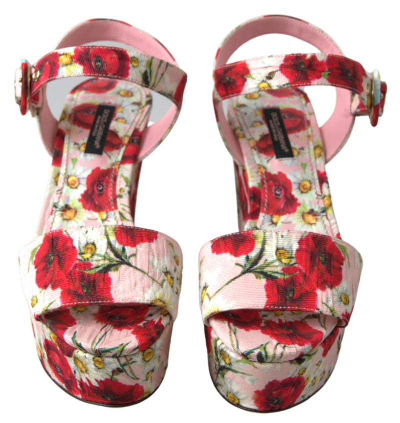 Sandales de coin sangle florale